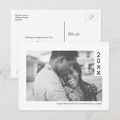 Eenvoudige Happy Nieuwjaarsfoto op maat Briefkaart (Voorkant / Achterkant)