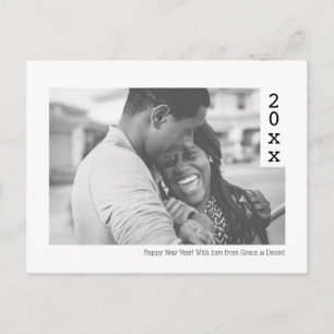 Eenvoudige Happy Nieuwjaarsfoto op maat Briefkaart