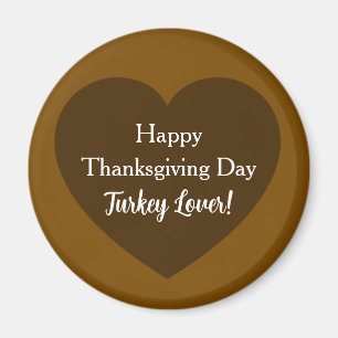 Eenvoudige Happy Thanksgiving Day Turkije Lover Br Magneet