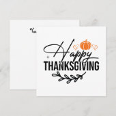 Eenvoudige Happy Thanksgiving Pompoen Feestdagenkaart (Voorkant / Achterkant)