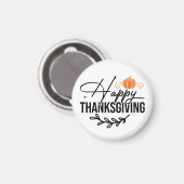 Eenvoudige Happy Thanksgiving Pompoen Magneet (Voorkant / Achterkant)