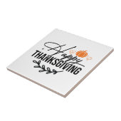 Eenvoudige Happy Thanksgiving Pompoen Tegeltje (Zijkant)