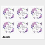 Eenvoudige Happy Thanksgiving Vlinders Sticker Sea (Vel)