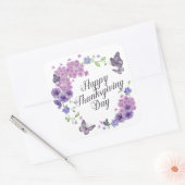 Eenvoudige Happy Thanksgiving Vlinders Sticker Sea (Envelop)
