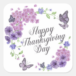 Eenvoudige Happy Thanksgiving Vlinders Sticker Sea