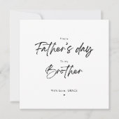 Eenvoudige Happy Vaderdag Brother Kaart (Voorkant)