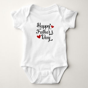 Eenvoudige Happy Vaderdag kalligrafie   Bodysuit