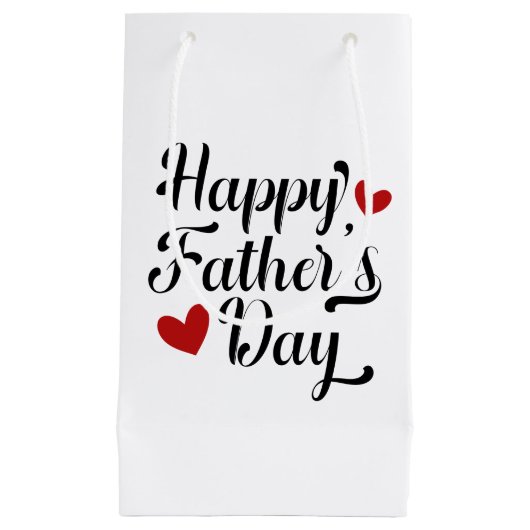 Eenvoudige Happy Vaderdag kalligrafie | Cadeauzak Klein Cadeauzakje (Voorkant)