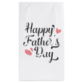 Eenvoudige Happy Vaderdag kalligrafie | Cadeauzak Klein Cadeauzakje (Achterkant)