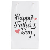 Eenvoudige Happy Vaderdag kalligrafie | Cadeauzak Klein Cadeauzakje (Voorkant)