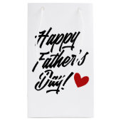 Eenvoudige Happy Vaderdag kalligrafie | Gift Bag Klein Cadeauzakje (Achterkant)