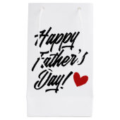 Eenvoudige Happy Vaderdag kalligrafie | Gift Bag Klein Cadeauzakje (Voorkant)