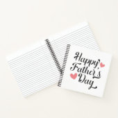 Eenvoudige Happy Vaderdag kalligrafie | Laptop Notitieboek (Binnen)