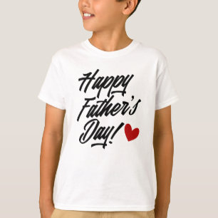 Eenvoudige Happy Vaderdag kalligrafie   Shirt