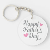 Eenvoudige Happy Vaderdag kalligrafie | SLEUTELHAN Sleutelhanger (Voorkant)