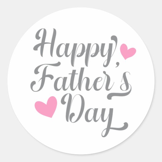 Eenvoudige Happy Vaderdag kalligrafie | STICKER (Voorkant)