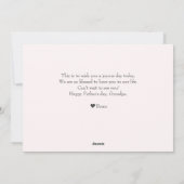 Eenvoudige Happy Vaderdag, opa drie foto Feestdagenkaart (Achterkant)