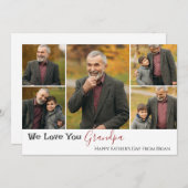 eenvoudige Happy Vaderdag, opa Vijf foto Feestdagenkaart (Voorkant / Achterkant)