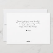 eenvoudige Happy Vaderdag, opa Vijf foto Feestdagenkaart (Achterkant)