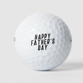 Eenvoudige Happy Vaderdag-typografie | Golfballen