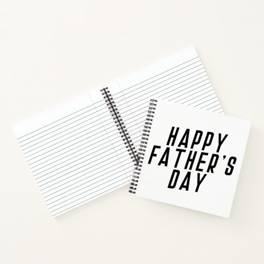 Eenvoudige Happy Vaderdag Typografie | NOTITIEBOEK (Binnen)