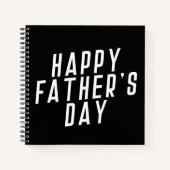 Eenvoudige Happy Vaderdag Typografie | NOTITIEBOEK (Voorkant)