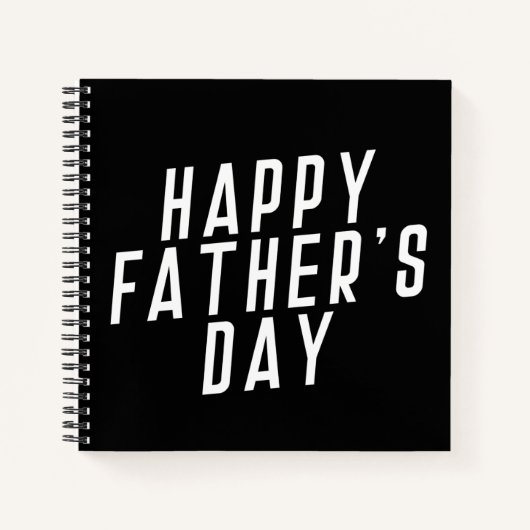 Eenvoudige Happy Vaderdag Typografie | NOTITIEBOEK (Voorkant)