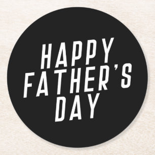 Eenvoudige Happy Vaderdag Typografie   ONDERZETTER