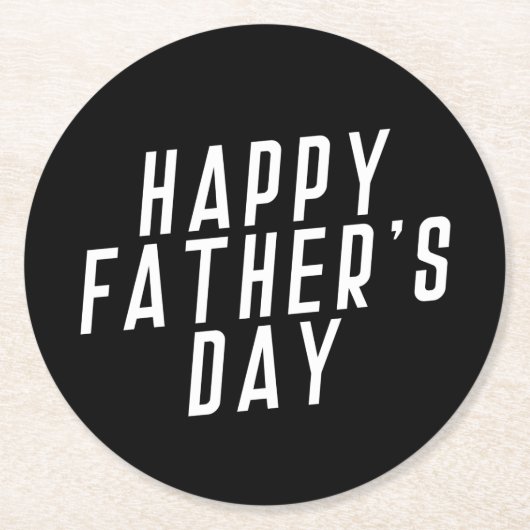 Eenvoudige Happy Vaderdag Typografie | ONDERZETTER (Voorkant)