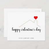 Eenvoudige Happy Valentijnsdag voor de Echte Estat Briefkaart (Voorkant / Achterkant)