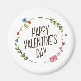 Eenvoudige Happy Valentijnsdag, weesdag | Magneet
