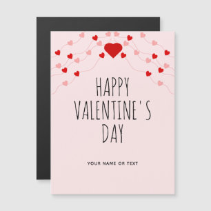 Eenvoudige Happy Valentines Day Roze Red String He