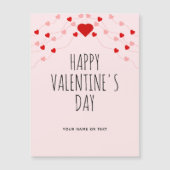 Eenvoudige Happy Valentines Day Roze Red String He (Voorkant)