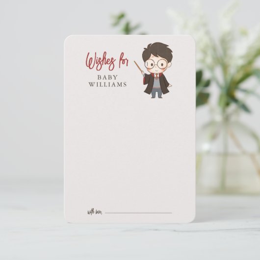 Eenvoudige Harry Potter Baby shower Enclosure Kaar Informatiekaartje (Staand voorkant)