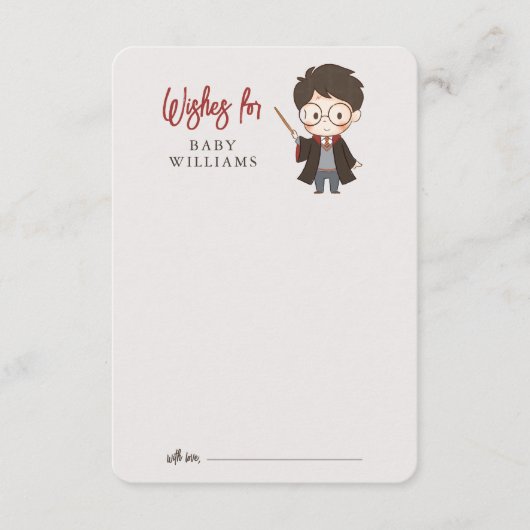 Eenvoudige Harry Potter Baby shower Enclosure Kaar Informatiekaartje (Voorkant)