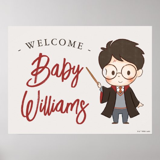 Eenvoudige Harry Potter Baby Shower Poster (Voorkant)