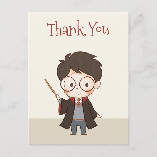 Eenvoudige Harry Potter Dank Je Briefkaart (Voorkant)