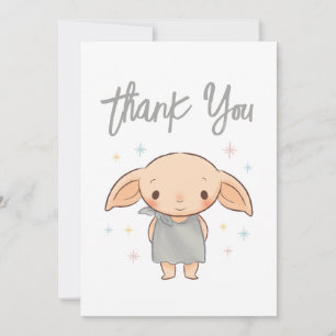 Eenvoudige Harry Potter - Dobby Baby Shower Bedankkaart