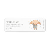 Eenvoudige Harry Potter - Dobby Baby Shower Etiket (Voorkant)