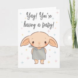 Eenvoudige Harry Potter - Dobby Baby Shower Kaart
