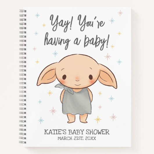 Eenvoudige Harry Potter - Dobby Baby Shower Notitieboek (Voorkant)