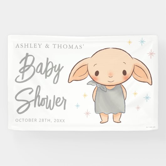 Eenvoudige Harry Potter - Dobby Baby Shower Spandoek (Horizontaal)
