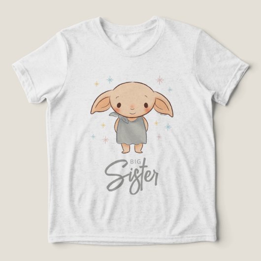 Eenvoudige Harry Potter - Dobby Baby Shower Tri-Blend Shirt (Design voorkant)