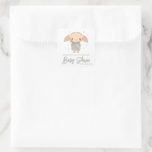 Eenvoudige Harry Potter - Dobby Baby Shower Vierkante Sticker