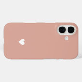 Eenvoudige Hart Blush Roze Moderne Liefde Valentij Case-Mate iPhone Case (Achterkant (horizontaal))