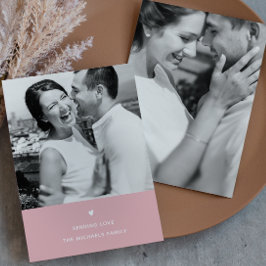 Eenvoudige Hart Blush Valentijn Groet Feestdagenkaart