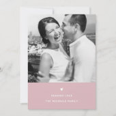 Eenvoudige Hart Blush Valentijn Groet Feestdagenkaart (Voorkant)