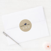 Eenvoudige hart bruiloft stickers (Envelop)