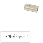 Eenvoudige Hart Calligraphy Dank U Rubberstempel (Gestempeld)