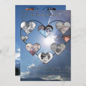 Eenvoudige Hart Fotocollage op Sunset Foto Programmakaart (Voorkant / Achterkant)